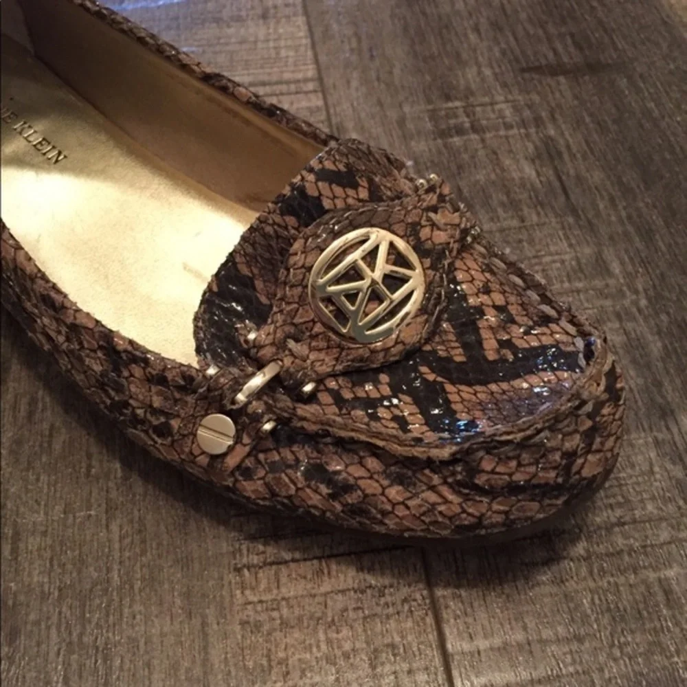 Anne Klein Iflex Newlan Snakeskin Loafers,…